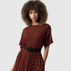 Saint and Sofia WARREN DRESS - ORANGE GEO Size 12